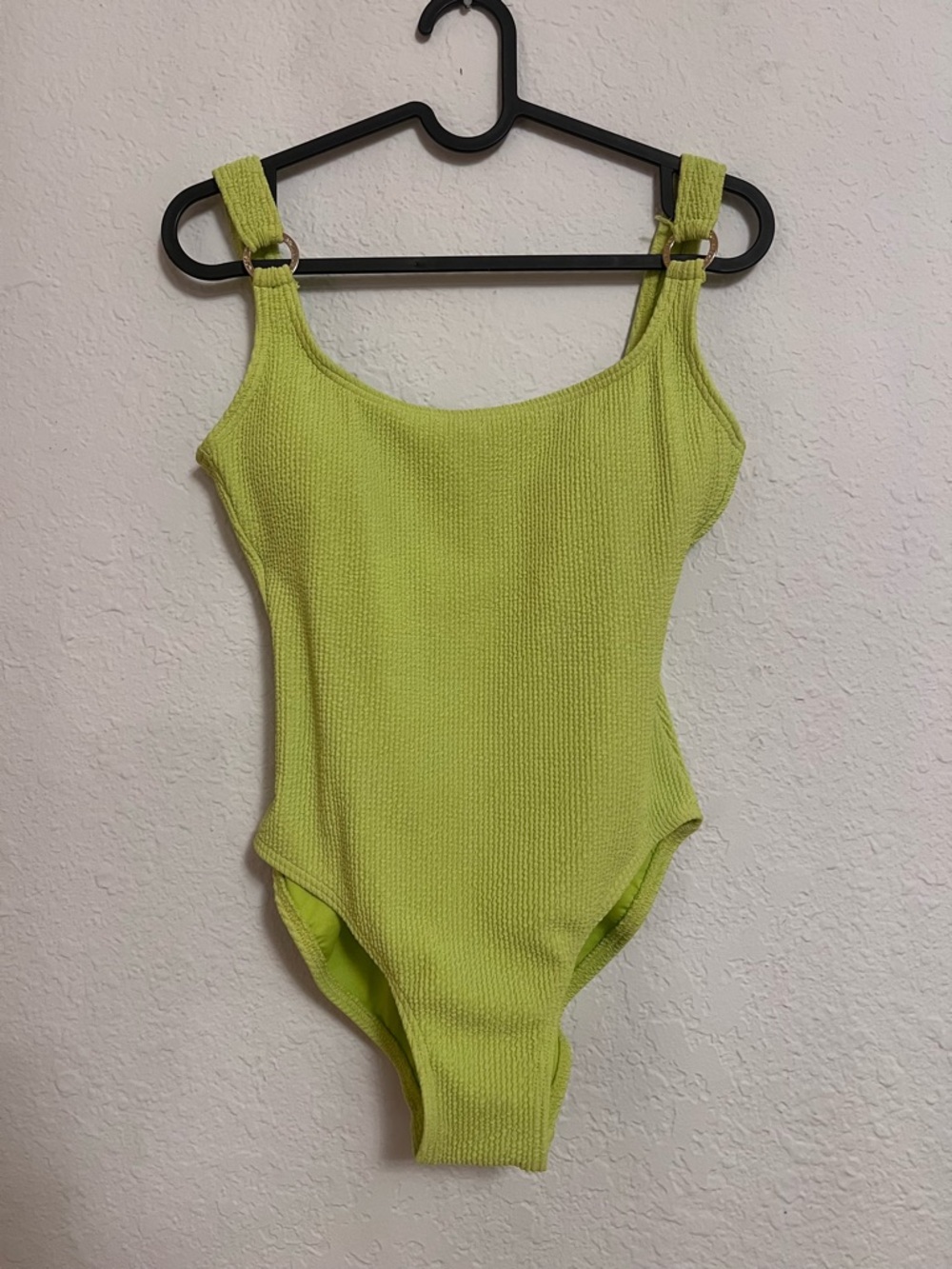 Michael Kors Lime Green Textured One-Piece Swimsuit